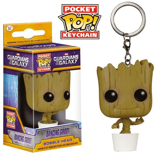 Guardians of the Galaxy POP! vinyl nøglering med Dancing Groot på 4 cm