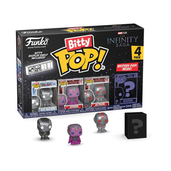 Funko Bitty Pop: Marvel The infinity Saga Series 3 - War Machine 24 + Vision 71 + Ultron 72 + Mystery