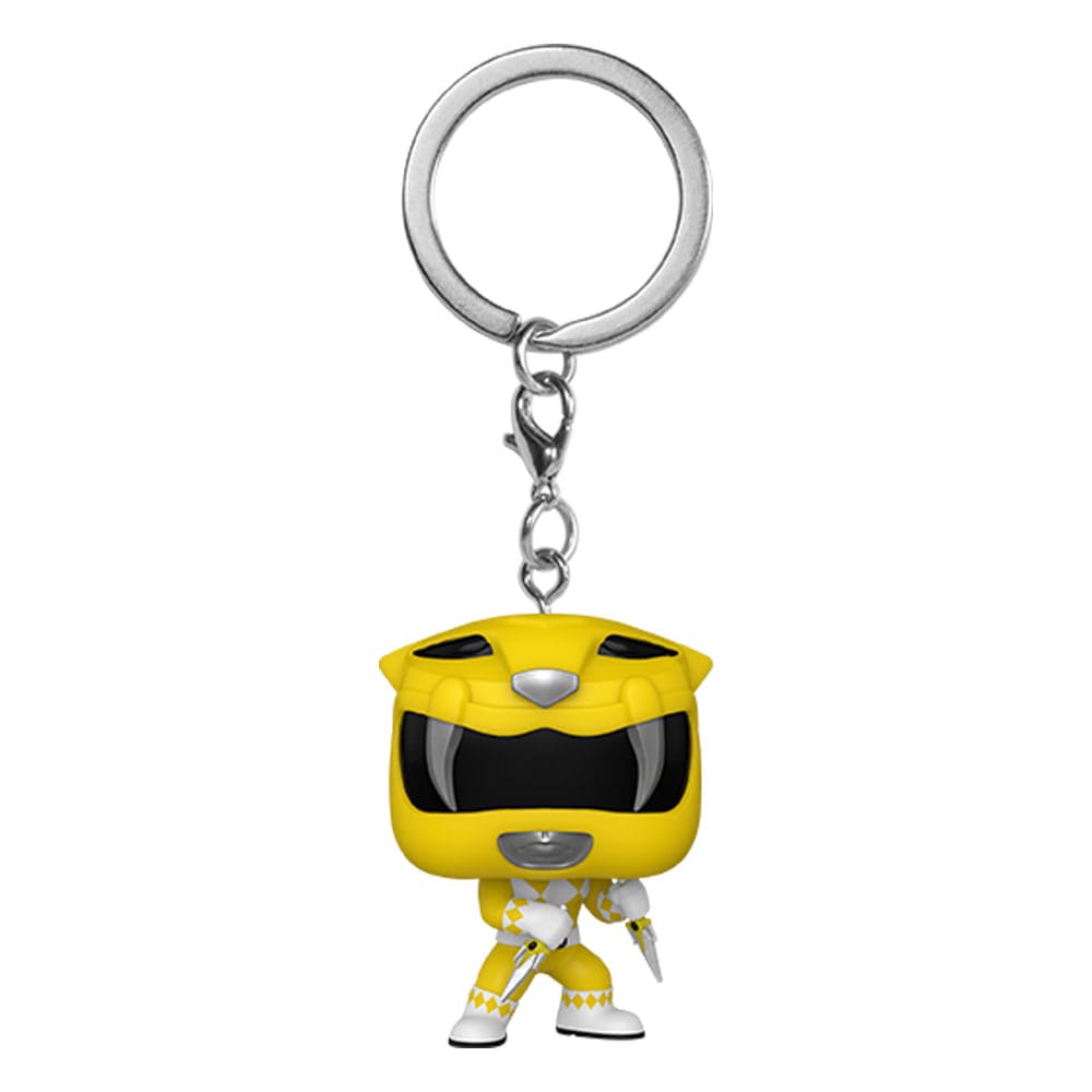 Power Rangers 30th POP! Vinyl Nøgleringe - 4 cm Yellow Ranger Display (12)