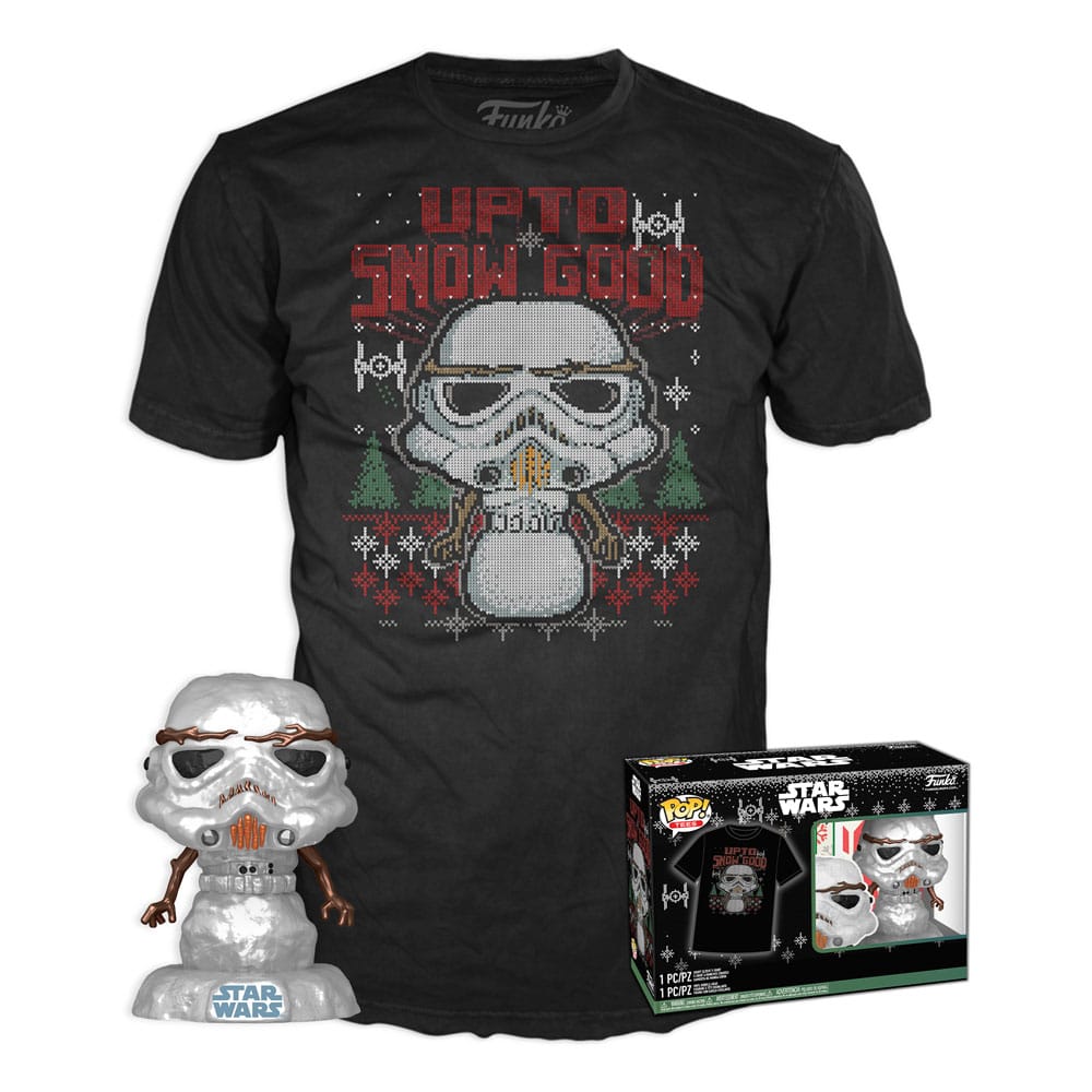 Star Wars The Mandalorian POP! & Tee Box Holiday Stormtrooper(MT) Size L