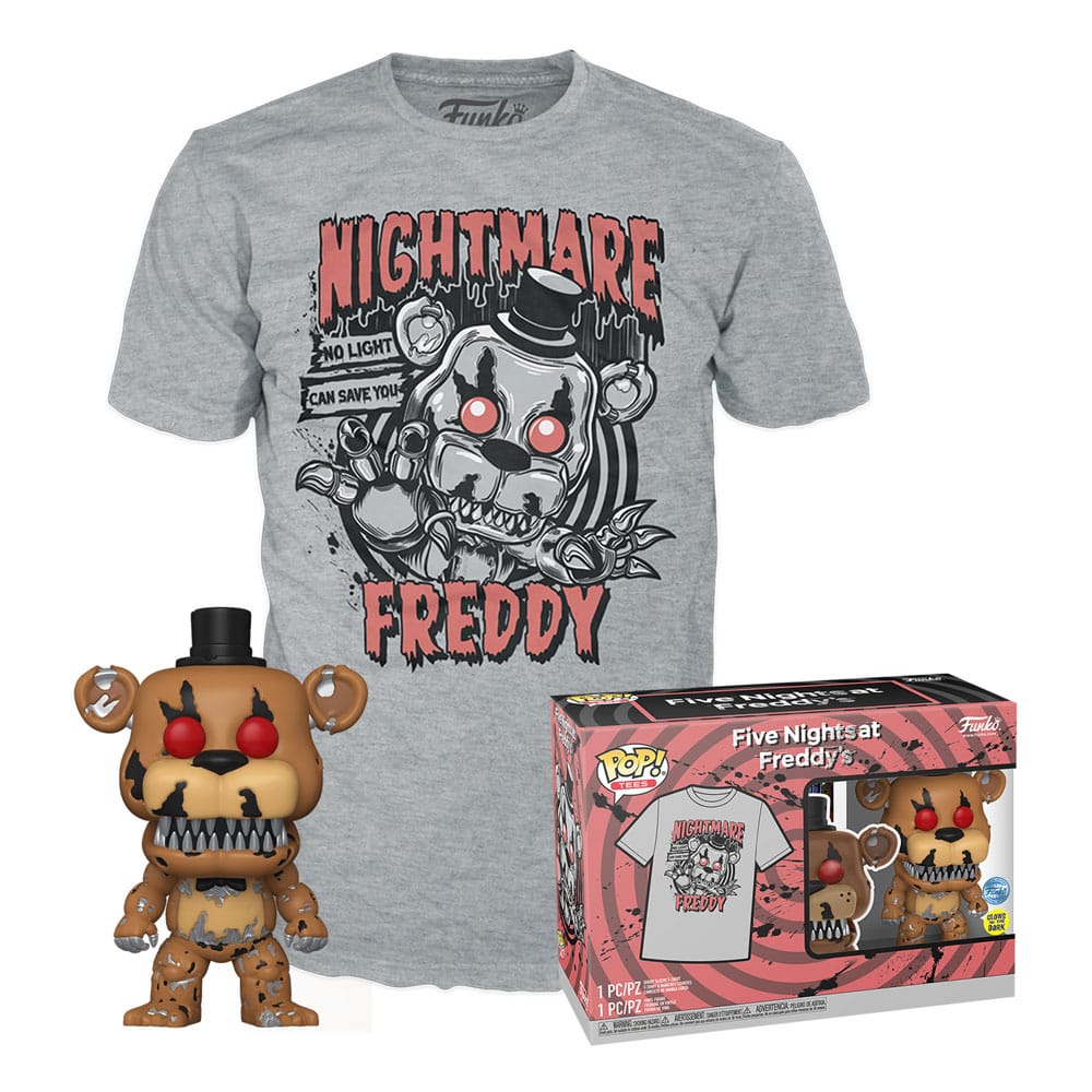 Five Nights at Freddy's POP! & Tee Box Nightmare Freddy(GW) Size M