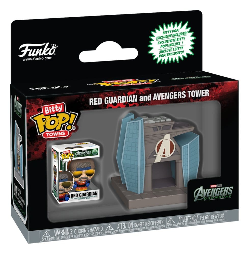 PRECOMENZI - AVD Bitty POP! Towns Vinyl Figure Red Guardian and Avengers Tower