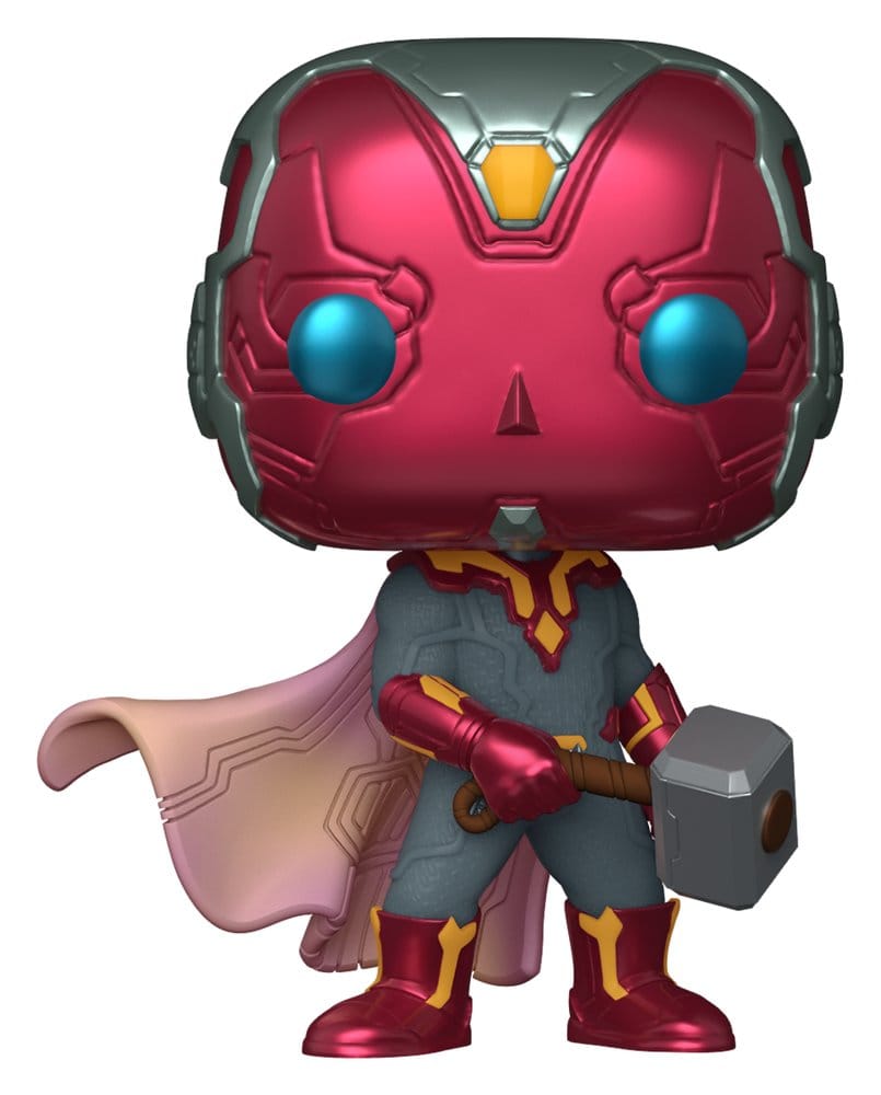 Marvel POP! Comics Vinyl Figure Vision with Mjolnir 9 cm