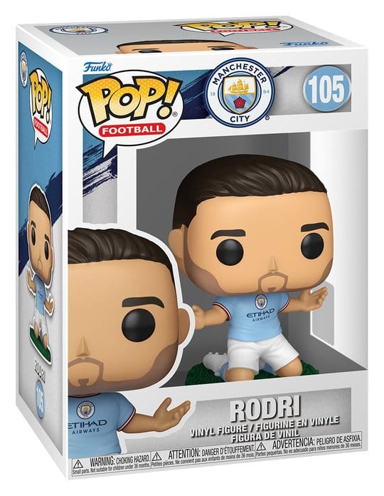 PRECOMENZI - Manchester City F.C. POP! Football Vinyl Figure Rodri 9 cm