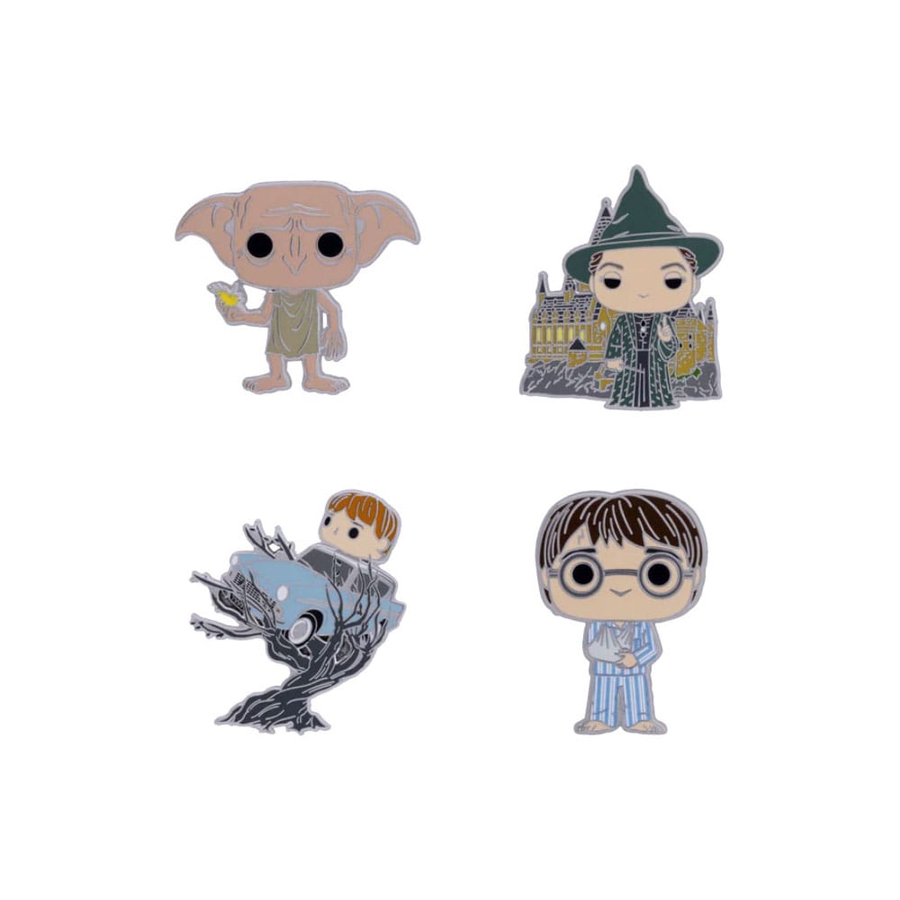 Harry Potter POP! Enamel Pins 4-Set HP Anniversary Chamber of Secrets 4 cm