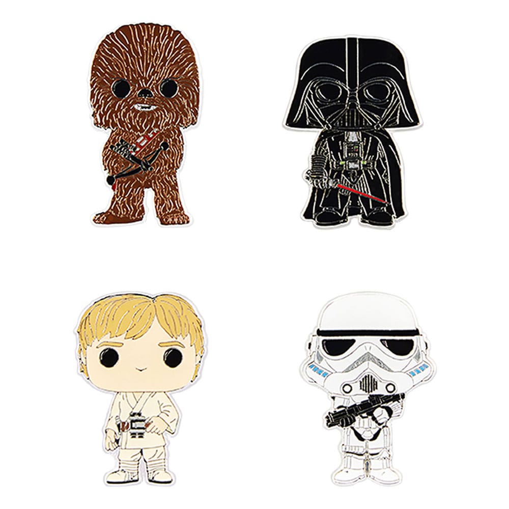 Star Wars POP! Enamel Pins 4-Set 10 cm