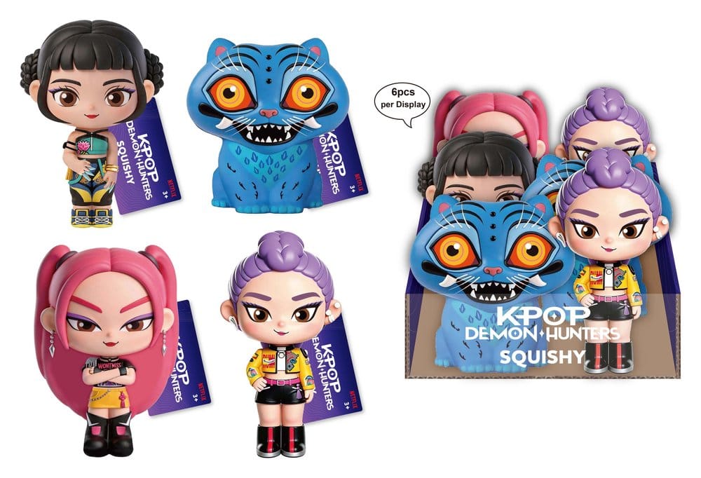 K-Pop Demon Hunters Squishy Figures Display (6)