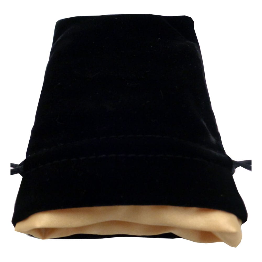 FanRoll Dice Bag Velvet Black with Gold Satin Small afbeelding