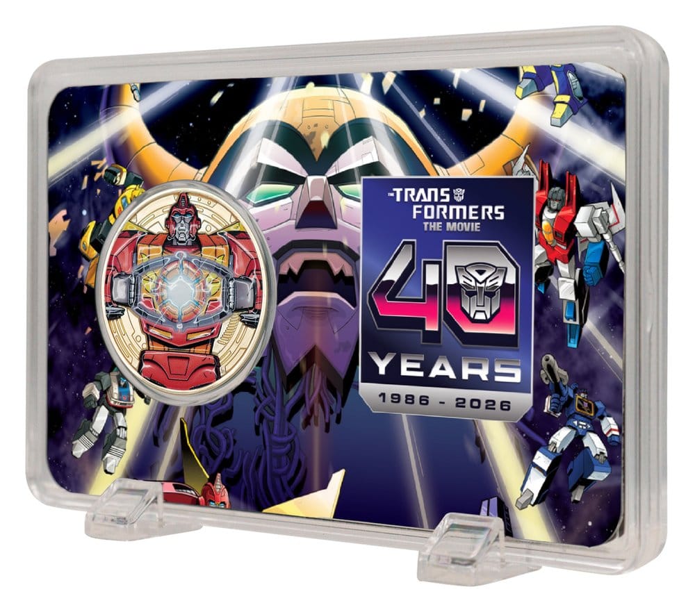 PRECOMENZI - Transformers Collectable Coin The Movie 40th Anniversary Limited Edition 24k Gold Plated