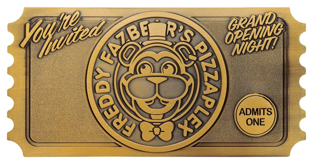 Five Nights at Freddy’s Replica Pizzaplex Opening Night Ticket Limited Edition 16 x 8 cm