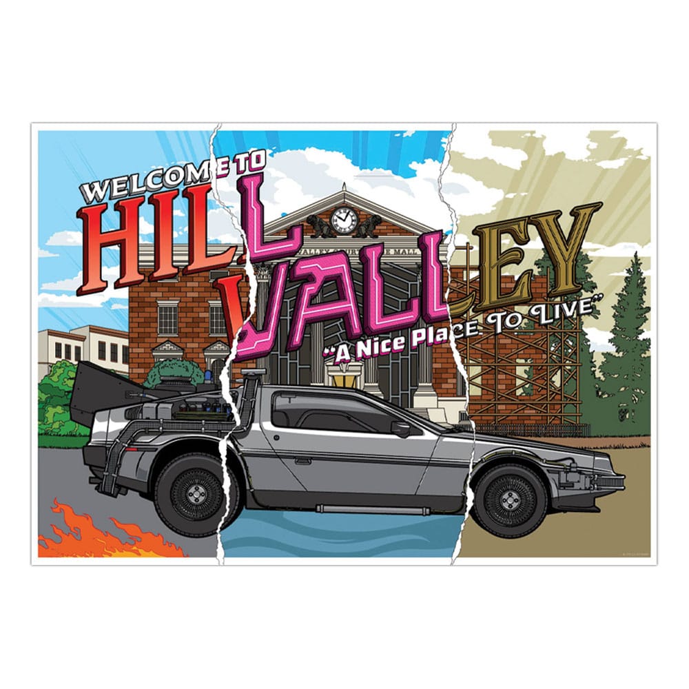 FaNaTtik Back To The Future Art Print Hill Valley 40th Anniversary Limited Edition 42 x 30 cm