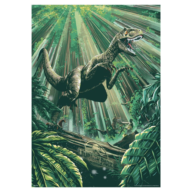 Fanattik Jurassic Park Art Print 30th Anniversary Edition Limited Jungle Art Edi - Picture 1 of 1