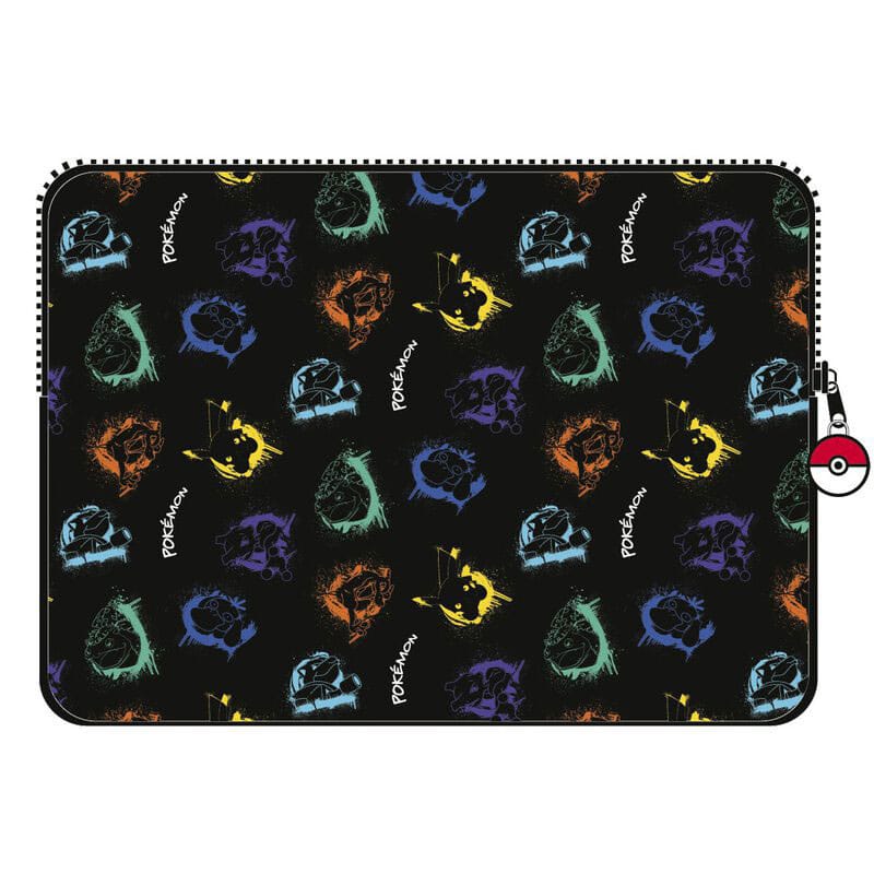 Pokémon laptoptas - laptop - beschermhoes - Pikachu - stevig - graffiti - 36 x 26 cm