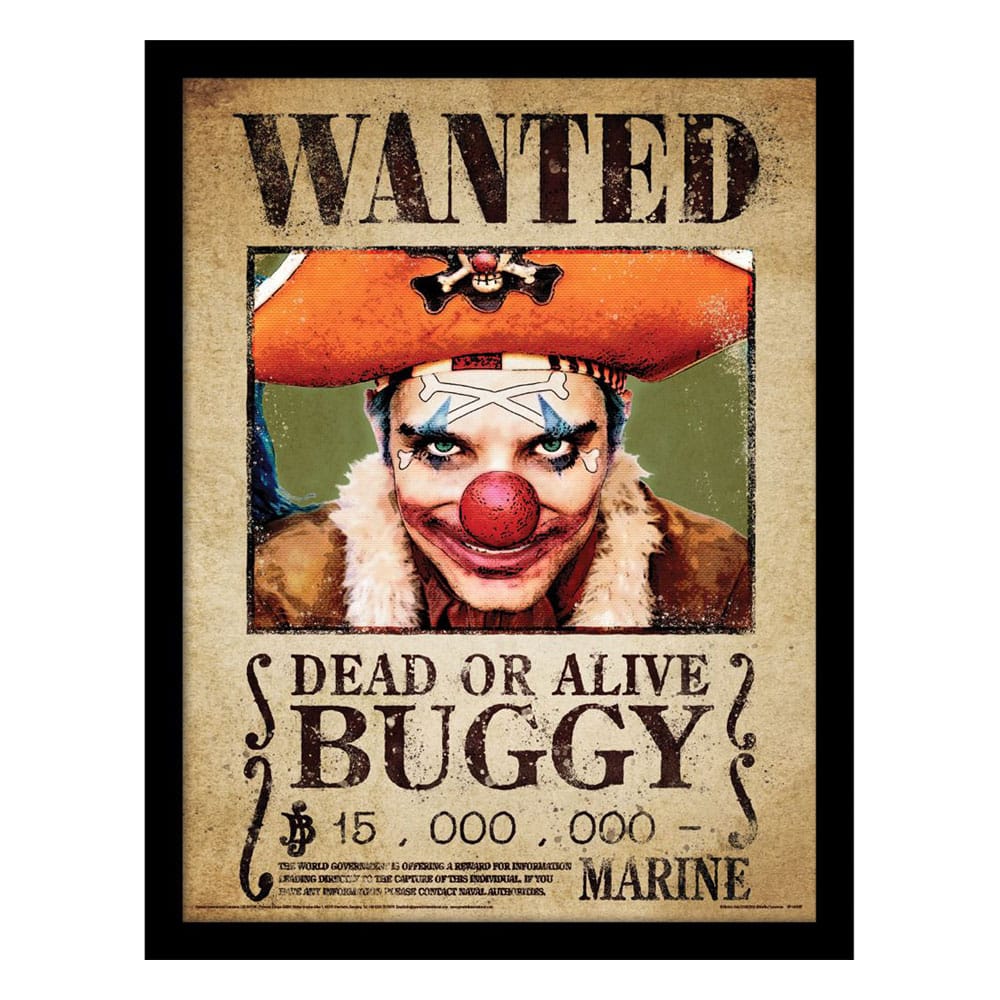 One Piece Collector Print Framed Poster Buggy Wanted