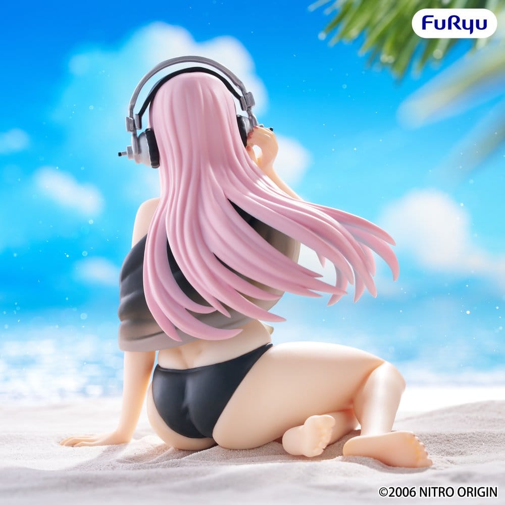 Super Sonico Noodle Stopper PVC Statue Super Sonico Swimsuit Black Color Ver. 10 cm [3]