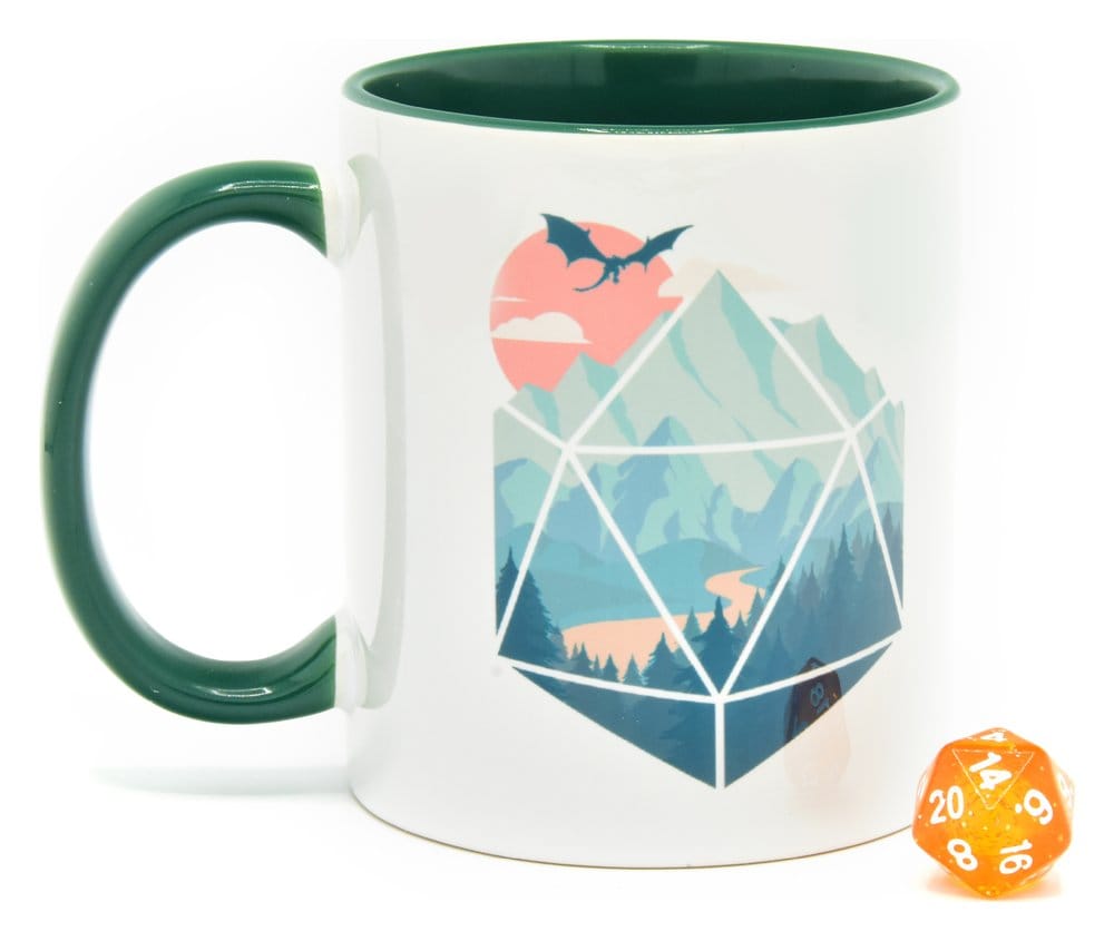 Casa si Cadouri - Glassstaff Gift Set Mug & Dice D20 A D20 Scene