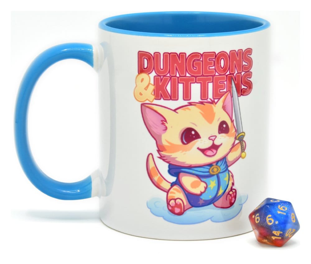Casa si Cadouri - Glassstaff Gift Set Mug & Dice D20 Dungeons & Kittens