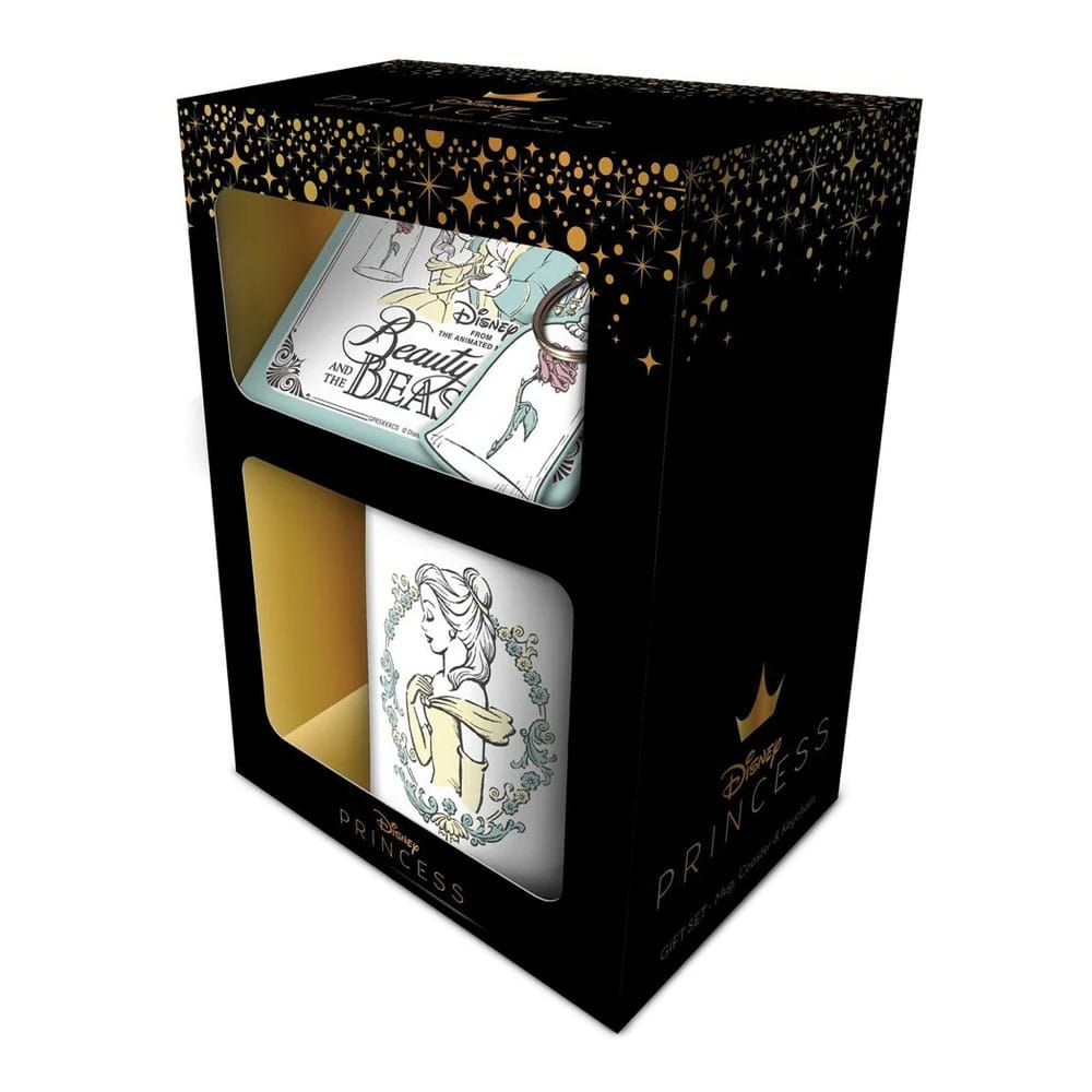 Disney - Belle en het Beest - Geschenkset (Enchanted): Mok, Onderzetter en Sleutelhanger