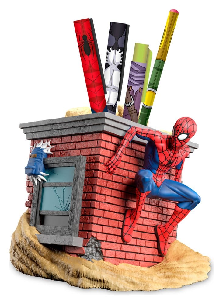 PRECOMENZI - Spider-Man Pen Holder with Stationery Set