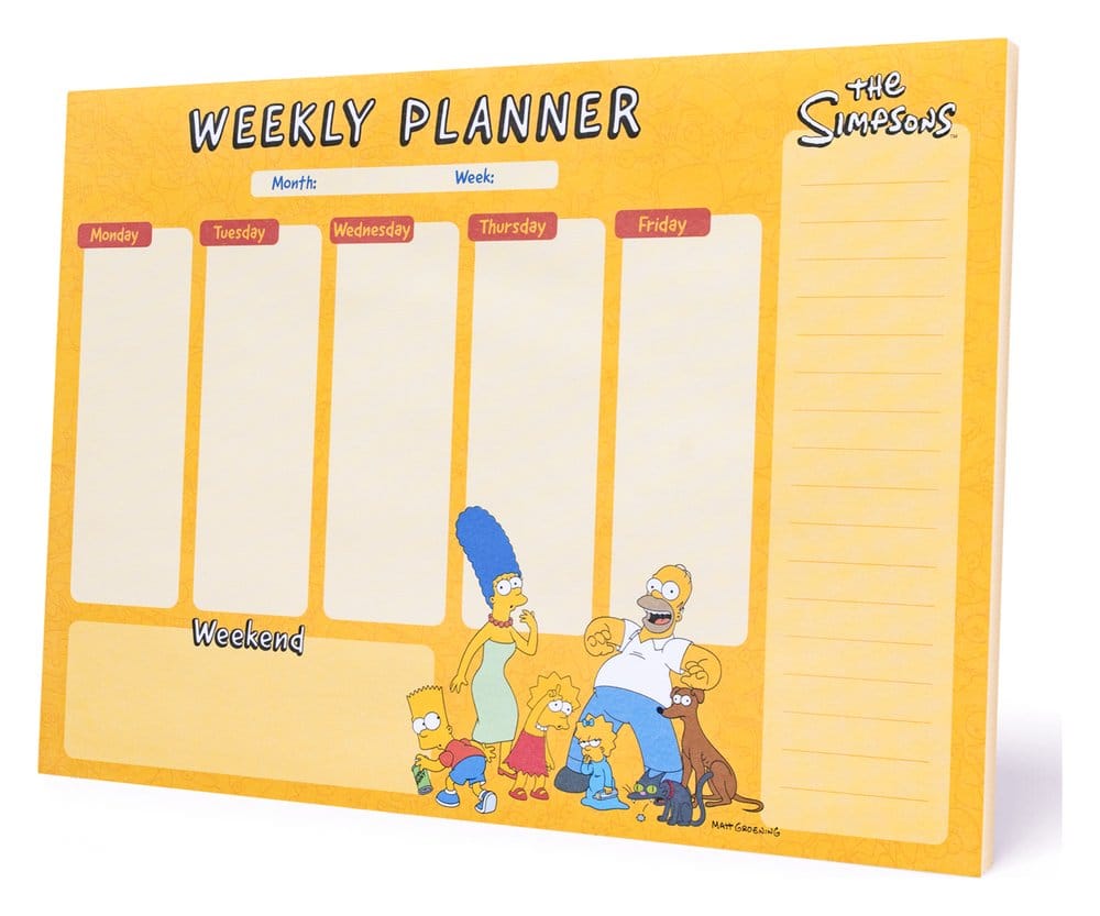 PRECOMENZI - The Simpsons Weekly Planner A4
