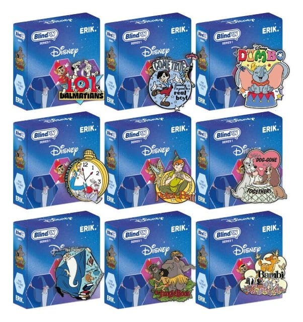 PRECOMENZI - Disney Mystery Pins Series 2 Blind Box Display (24)