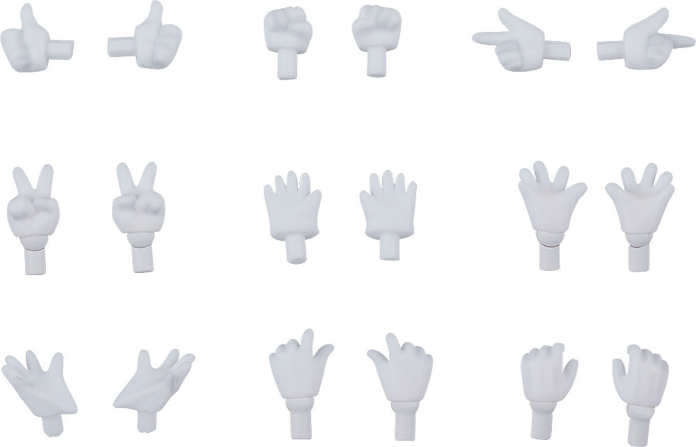 Original Character Parts for Nendoroid Doll Figures Hand Parts Set Gloves Ver. (White)