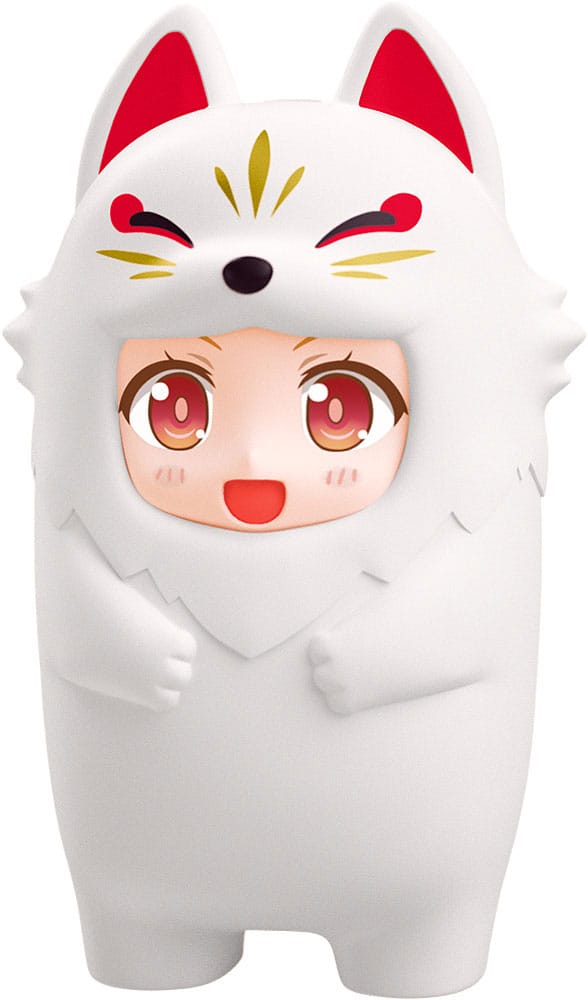 Nendoroid More Kigurumi Face Parts Case for Nendoroid Figures White Kitsune 10 cm