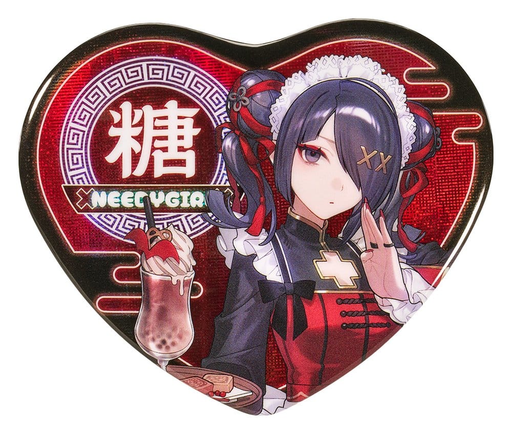 Needy Streamer Overload Needy Streamer Chinese Restaurant Series Heart-Shaped Pinback Button OMGkawaiiAngel