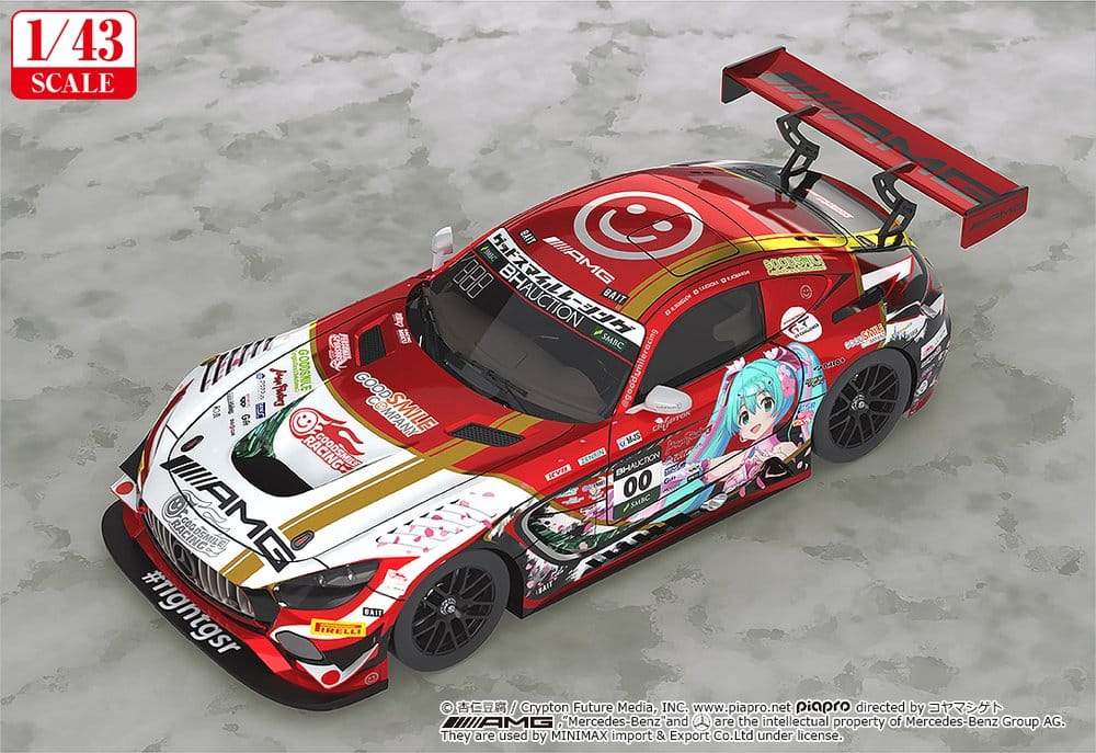 PRECOMENZI - Hatsune Miku GT Project Vehicle 1/43 Mercedes-AMG Team Good Smile 2019 Suzuka 10Hours Ver. 11 cm