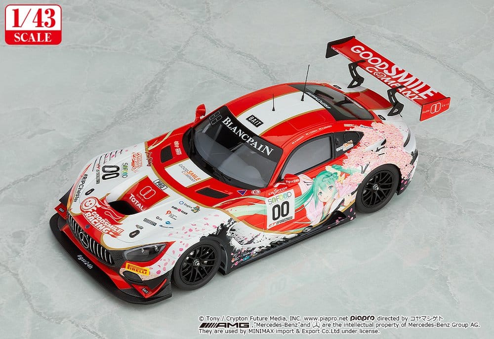 PRECOMENZI - Hatsune Miku GT Project Vehicle 1/43 Good Smile Hatsune Miku AMG 2017 SPA24H Ver. 11 cm