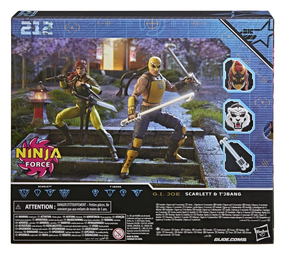 Jucarii - G.I. Joe Classified Series Action Figure 2-Pack #212 Ninja Force Scarlett & T'Jbang 15 cm