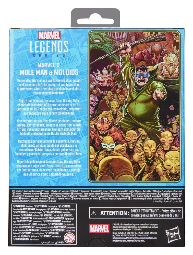 PRECOMENZI - Fantastic Four Marvel Legends Action Figure 3-Pack Marvel's Mole Man & Moloids 15 cm