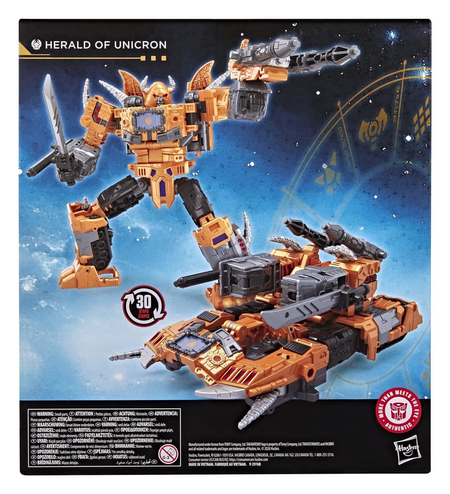 Jucarii - Transformers Age of the Primes Leader Class Action Figure Herald of Unicron 19 cm