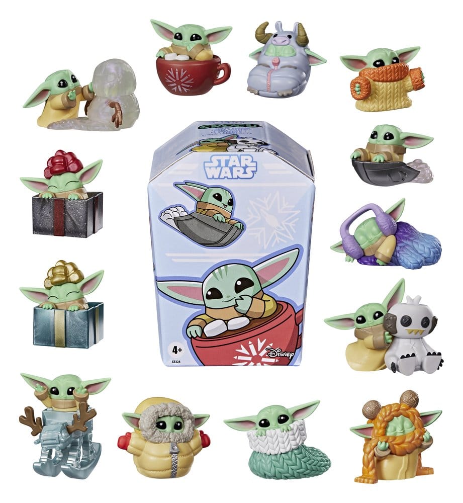 Star Wars Mini Figures 4 cm Grogu Force Freeze Series 2 Blind Box Display (24) [3]