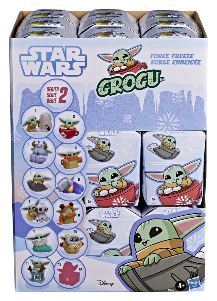 Star Wars Mini Figures 4 cm Grogu Force Freeze Series 2 Blind Box Display (24) [5]