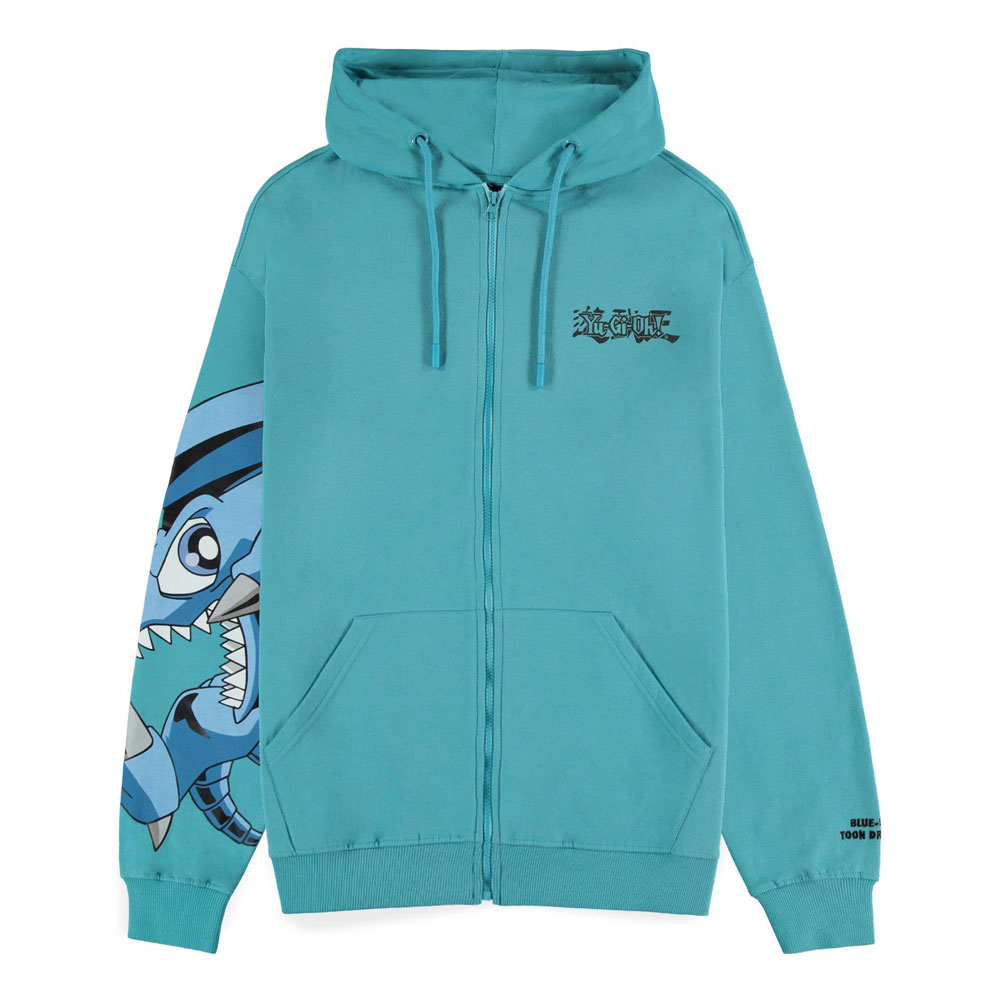 YuGiOh! Vest met capuchon -M- Blue-Eyes Toon Dragon Turquoise
