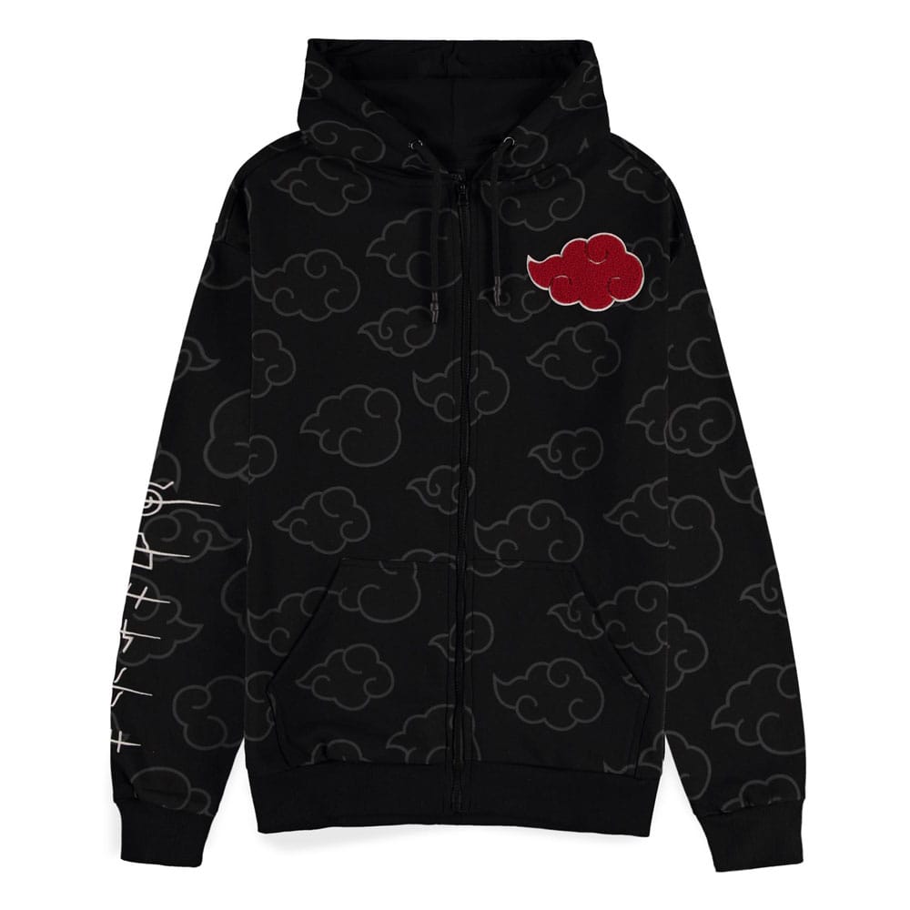 Naruto Shippuden Zipper Hoodie Sweater Akatsuki all over Size S