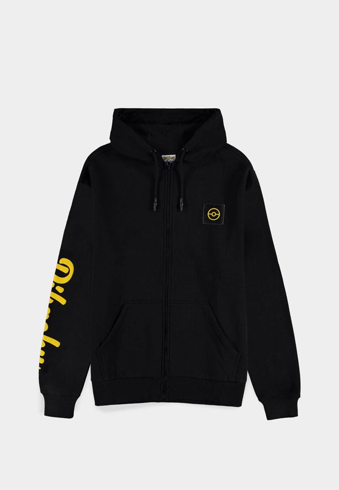 Pokemon Zipper Hoodie Sweater Pikachu Outline Size L