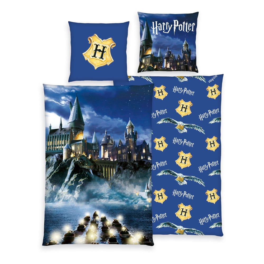 Harry Potter Duvet Set Blue 135 x 200 cm / 80 x 80 cm