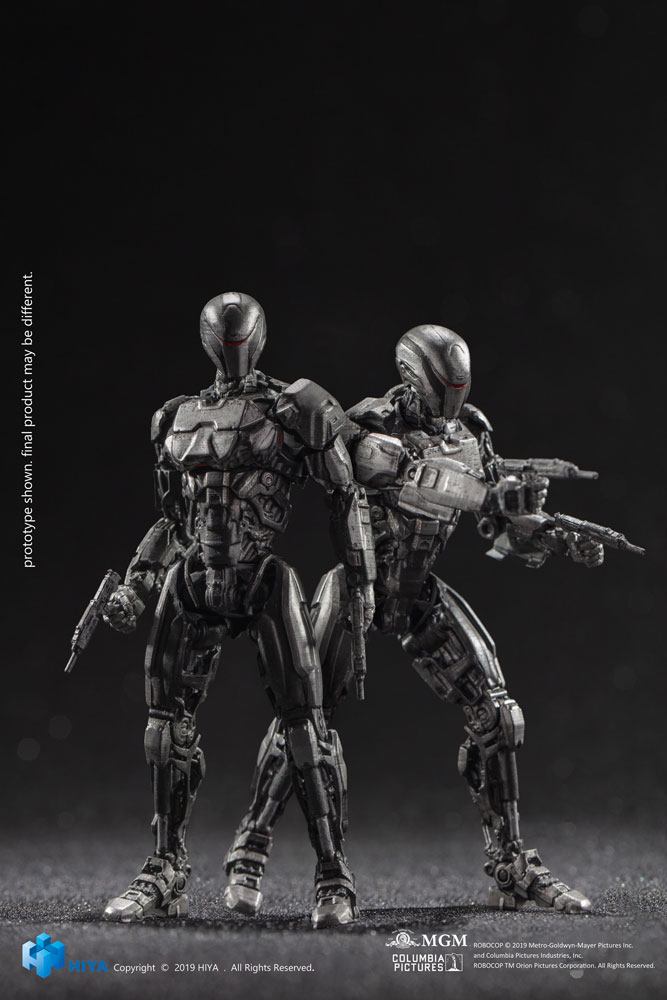 Robocop 2014 Action Figures 1/18 OmniCorp EM-208 Enforcement Droids 10 cm