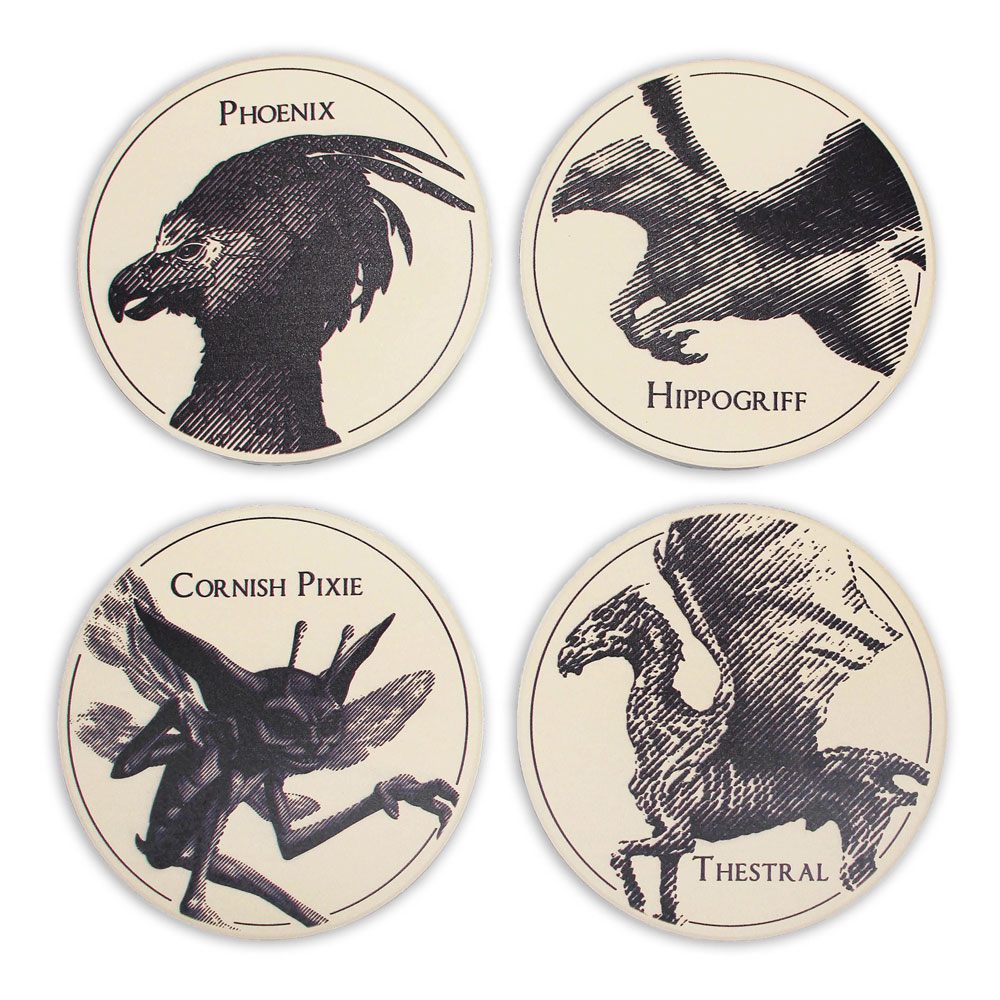 Harry Potter - Set van 4 magische wezens keramische onderzetters