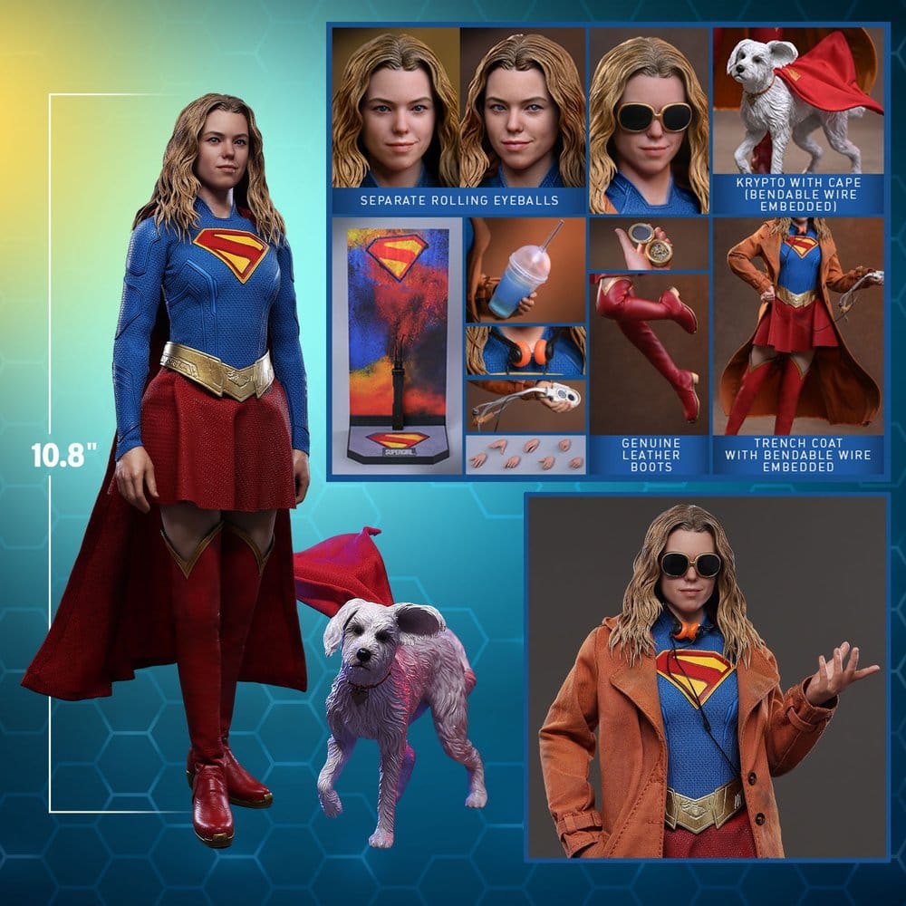 DC Comics Movie Masterpiece Action Figure Set Supergirl & Krypto 28 cm [16]