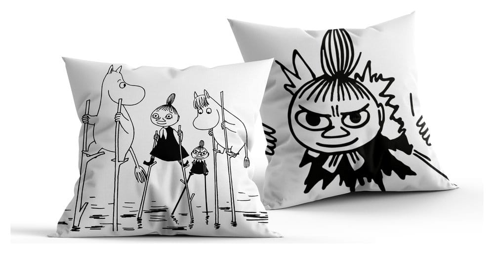 Moomin Pillow black & white 40 x 40 cm