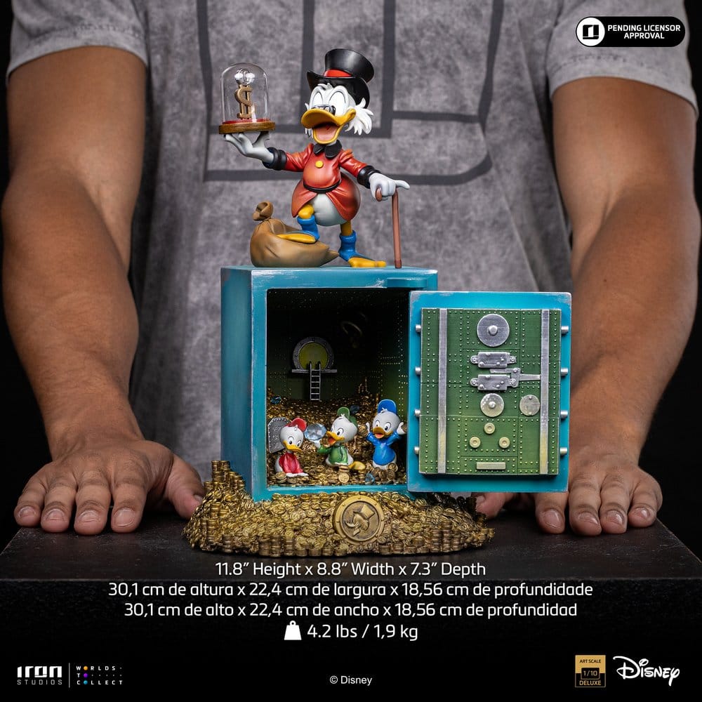 PRECOMENZI - Duck Tales Art Scale Statue 1/10 Uncle Scrooge McDuck and Nephews 30 cm