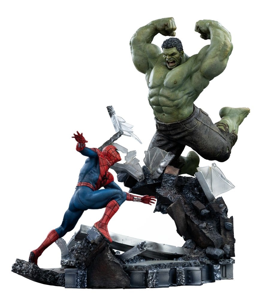 PRECOMENZI - Marvel Comics Art Scale Statue 1/10 Spider-Man vs Hulk 38 cm