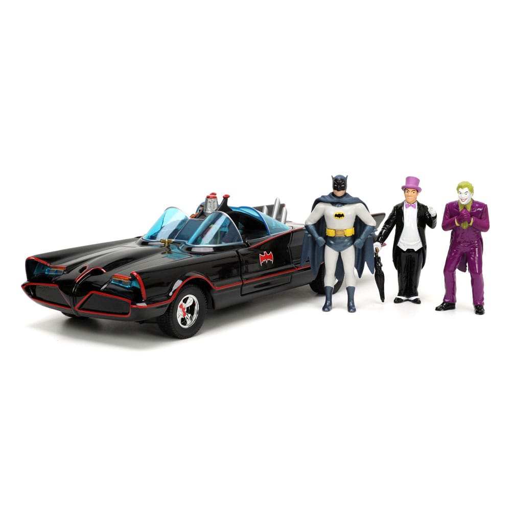 DC Comics Diecast Model 1/24 Batman 1966 Classic Batmobile Deluxe