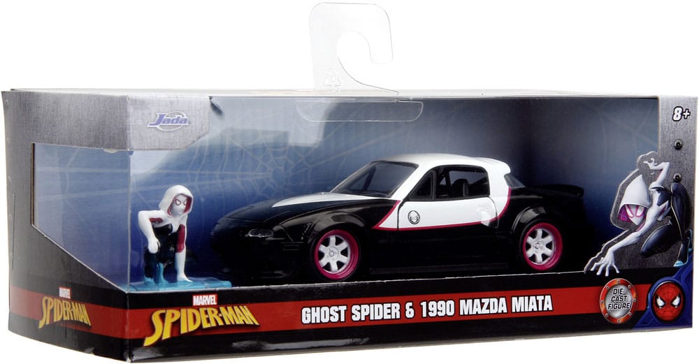 Marvel Diecast Models 1/32 Ghost-Spider 1990 Miata Display (6)