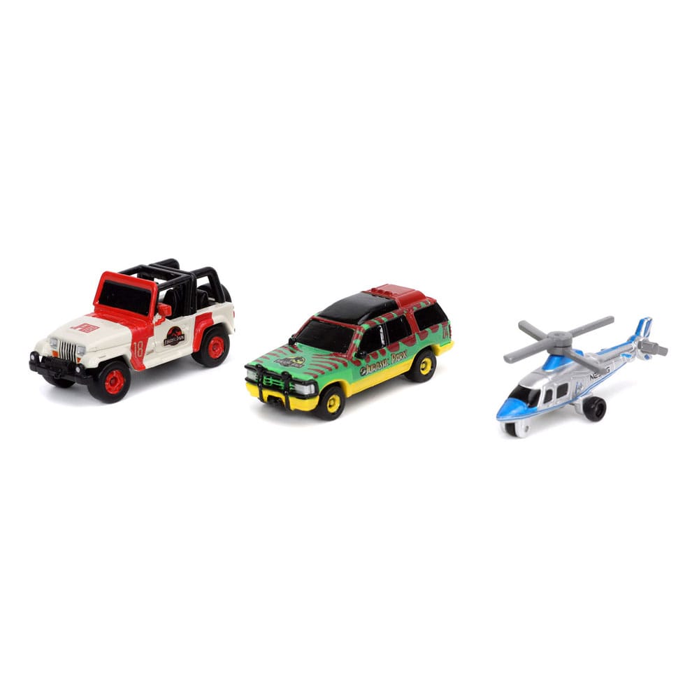 Jurassic World Nano Hollywood Cars Diecast Mini Cars 4-Pack