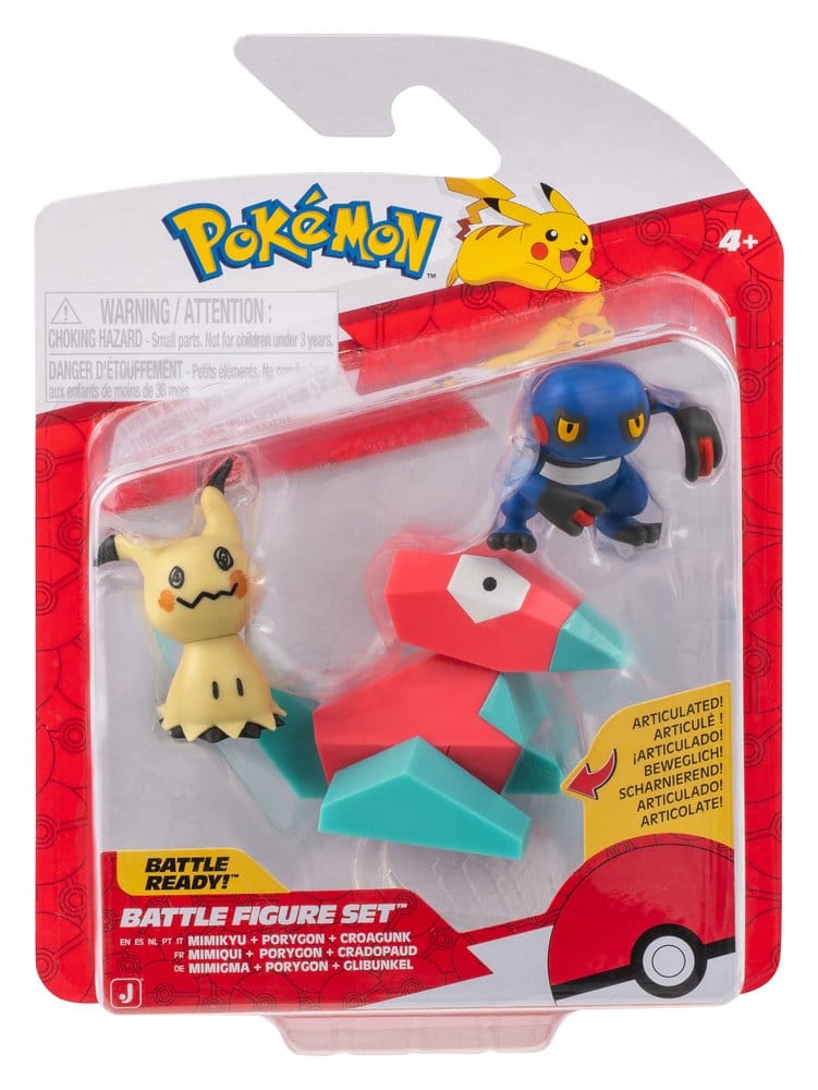 Pokémon Battle Figure 3-Pack Mimikyu, Porygon & Croagunk 3