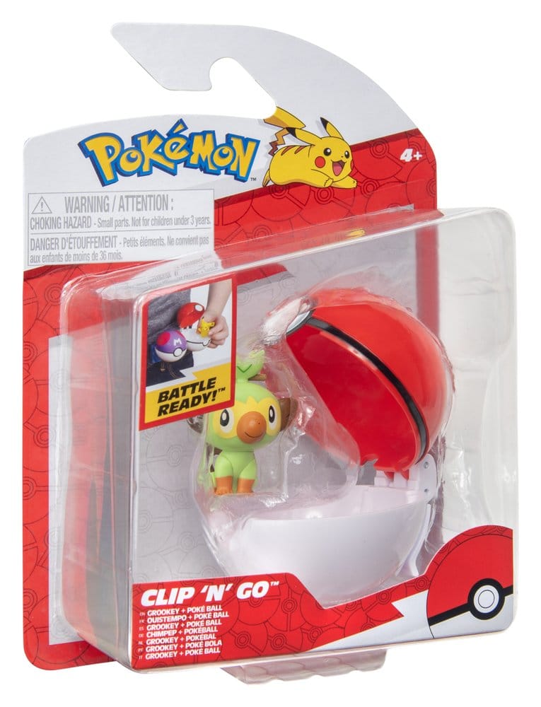 Pokémon Clip 'n' Go Action Figure Wave 21 Grookey & Poké Ball 3